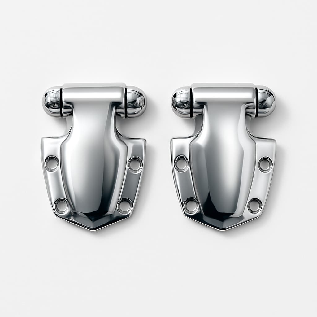 Par Dobradiça N3 Alumínio Cromado Balcão Câmara Fria e freezer