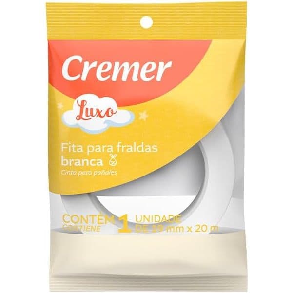 Fita Adesiva Cremer Branca 19mm X 20m