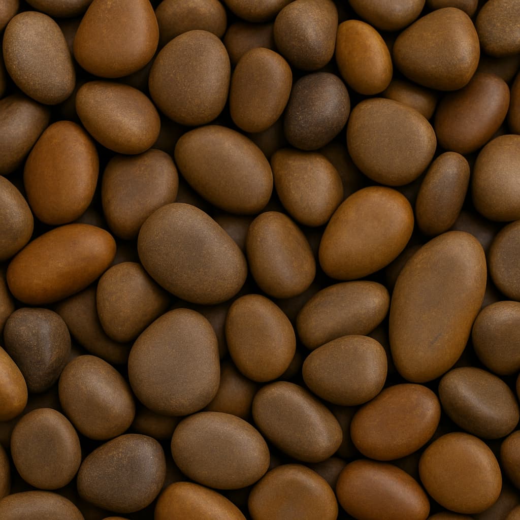 Pedras Naturais Seixo de Rio Marrom Saco com 3kg Paisagismo Ornamentação Decoração