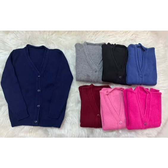 Casaco Infantil em Tricot, Blusa de Lã com Botões