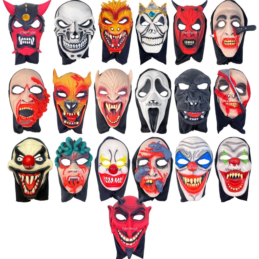 Máscaras Látex Com Capuz Halloween Festa Fantasia Terror Cosplay Carnaval Careta