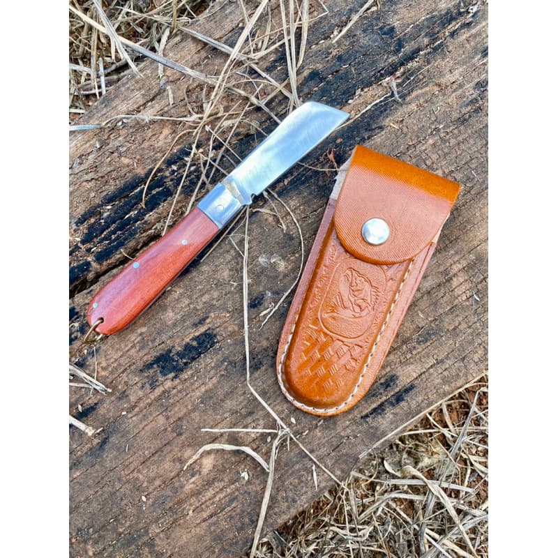 Canivete Artesanal Personalizado com Bainha de Couro