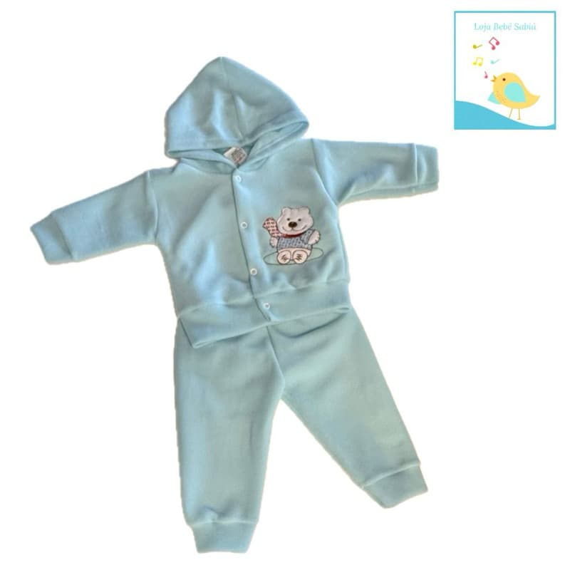 Conjunto Soft com Capuz para Bebê. Lindo, Macio e Quentinho!