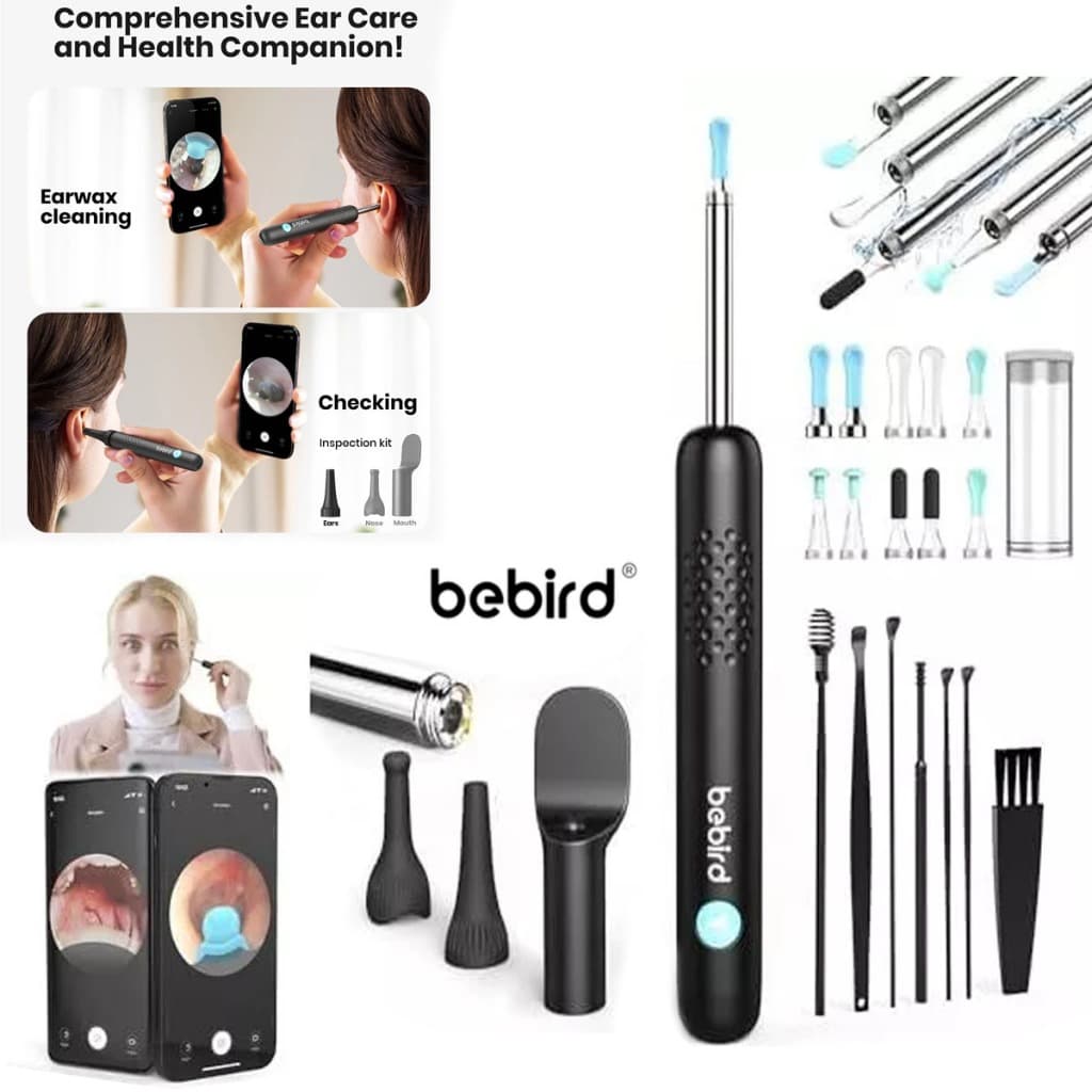 Ferramenta de Remoção de Cera de Ouvido BEBIRD - Removedor de Cera de Ouvido Atualizado R1 com Câmera 1080P