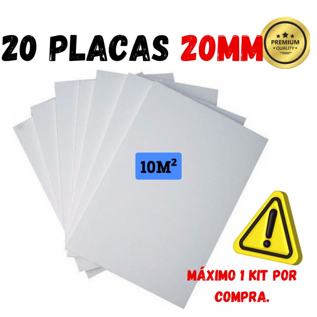 Isopor Para Forro De Teto EPS Antichamas Placas  100x50x2cm(20mm)
