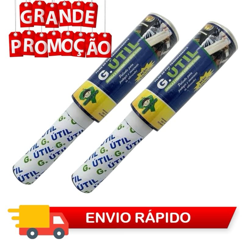 KIT 2 Filme PVC Rolo Fácil 12x70m Guarufilme – Ideal para Tatuadores Estúdios