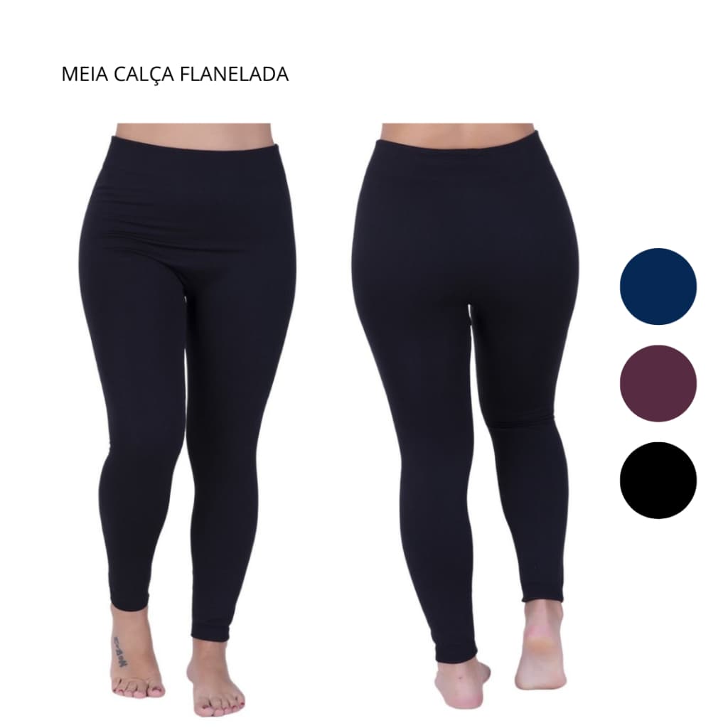 Meia Calça TRADICIONAL Fio 80 Sem Pé Flanelada G038