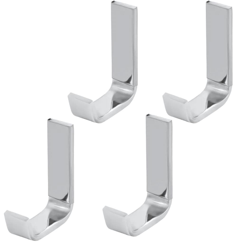 Kit 4 Cabides Inox Cromado Banheiro Porta Toalhas Roupas cabide Atrás Porta Fixação Forte