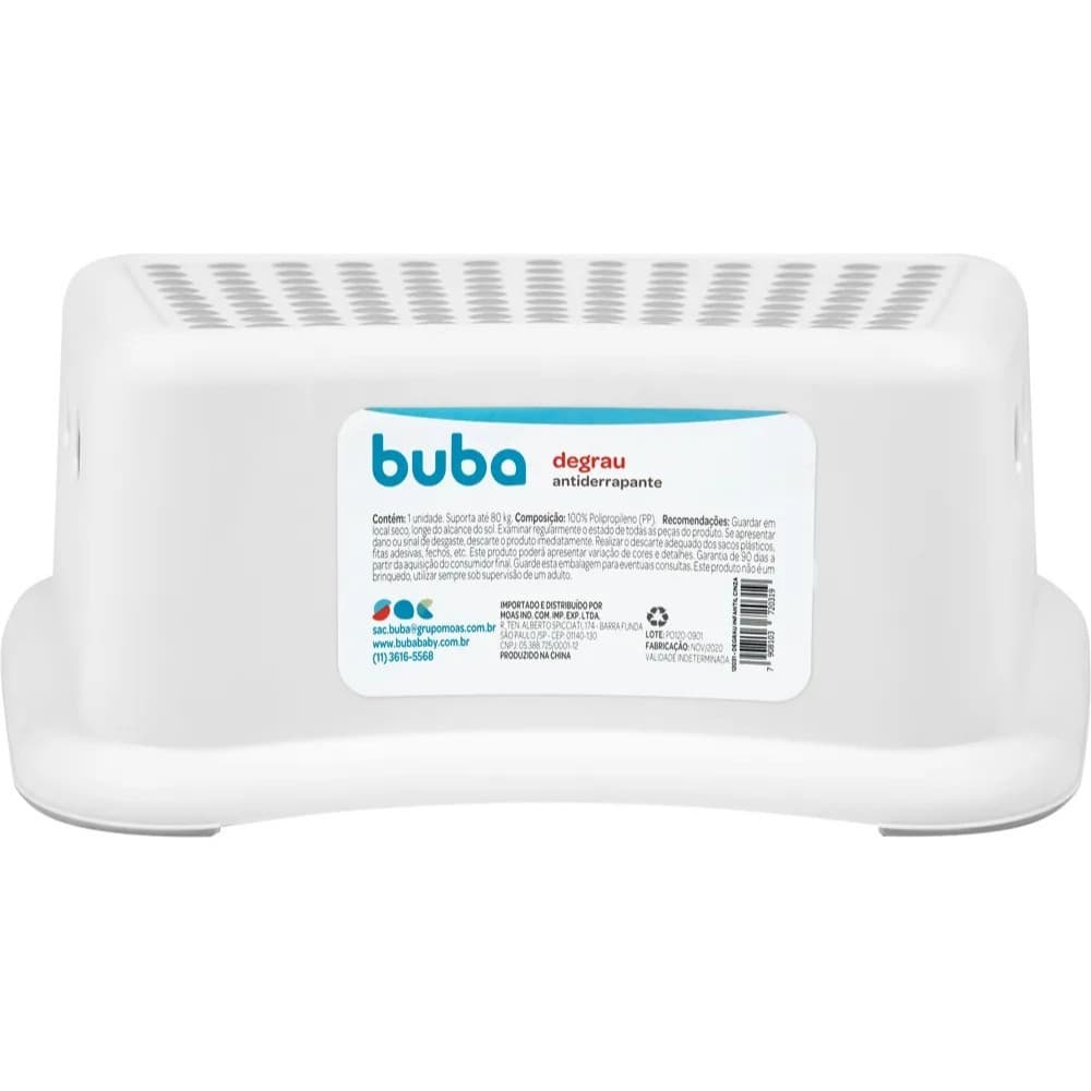 Degrau Infantil Antiderrapante Cinza 12031 - Buba