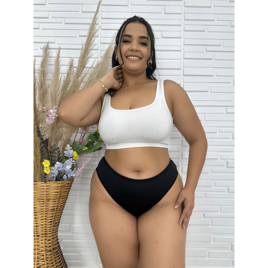 calcinha plus size fio dental duplo não marca roupa feminina lingerie com 5 unidades