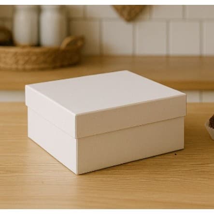 Kits 5~20 Caixas Branca Lisa 23x23x6,5cm - Salgados - Festa - Doces - Confeitaria