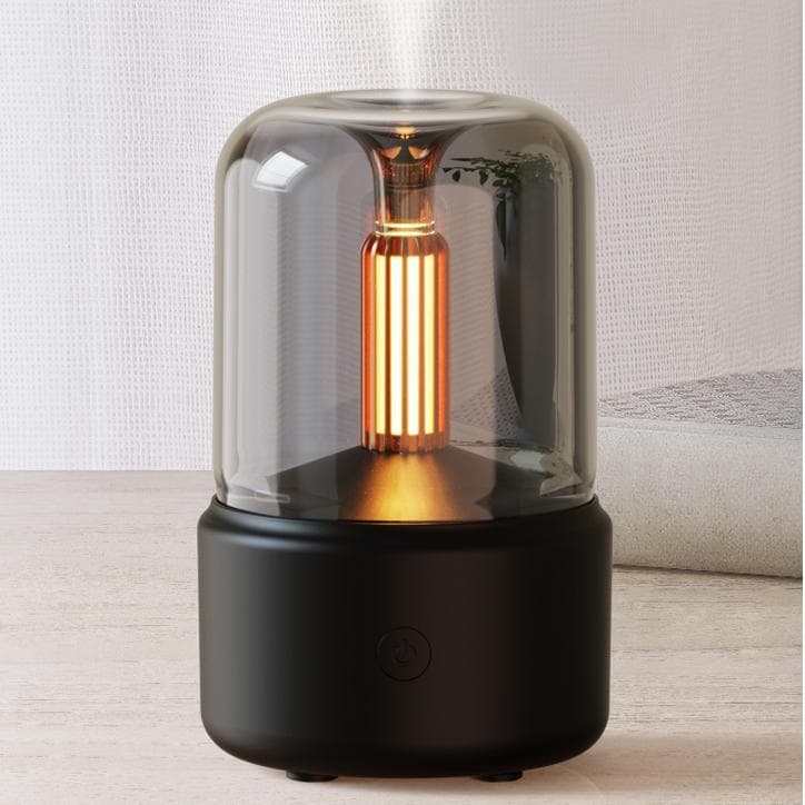 Difusor de Aromas Umidificador de Ar Ultra-Sônico Fragrância de Perfume120Ml Imulado à Luz de Velas