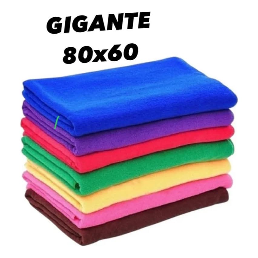 Panos de Chão Microfibra Gigante Kit 6 Un 80x60cm Qualidade Premium Estética automotiva Frete Grátis