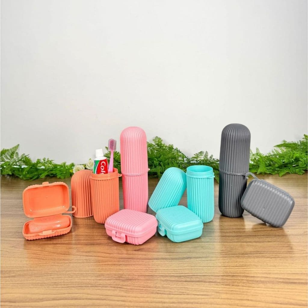 Saboneteira e Porta Escova de Dente - Suporte para Pasta de Dente Organizador de Banheiro Pia Lavabo Acessório Concept