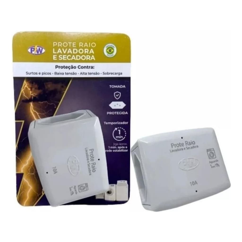 Protetor Contra Surto E Raios Para Lavadora E Secadora 20A Pw Eletronica 127/220V