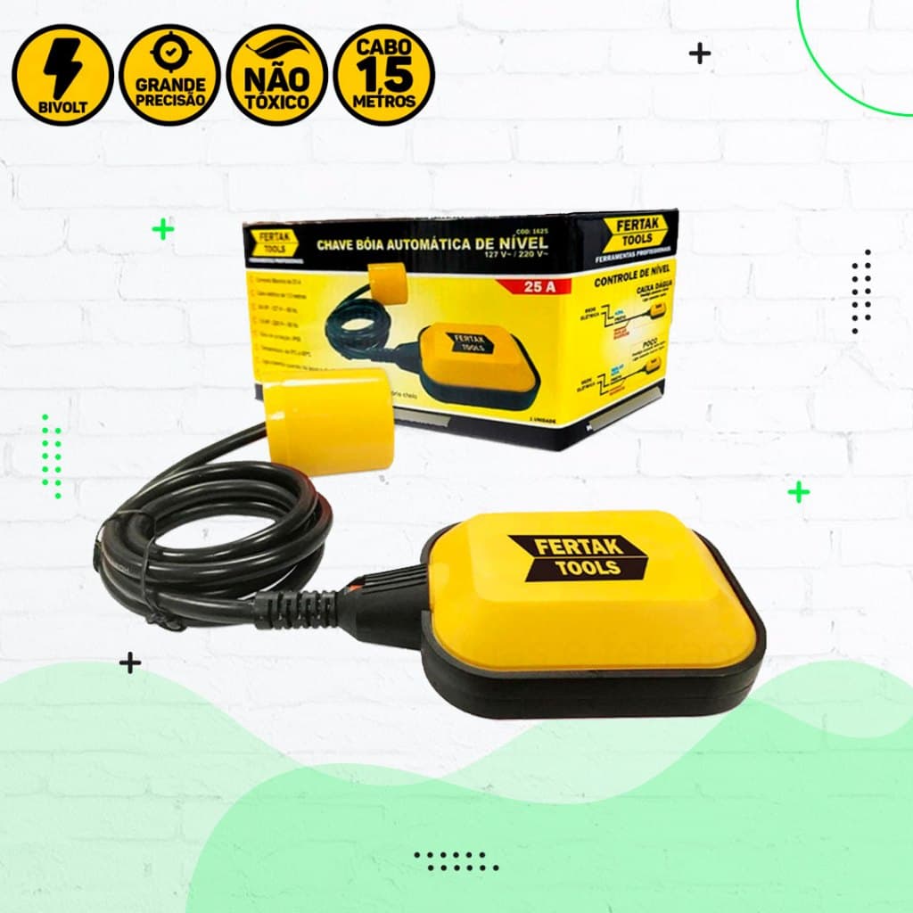 Chave Boia Elétrica Regulador De Nível 15A | 25A - FERTAK