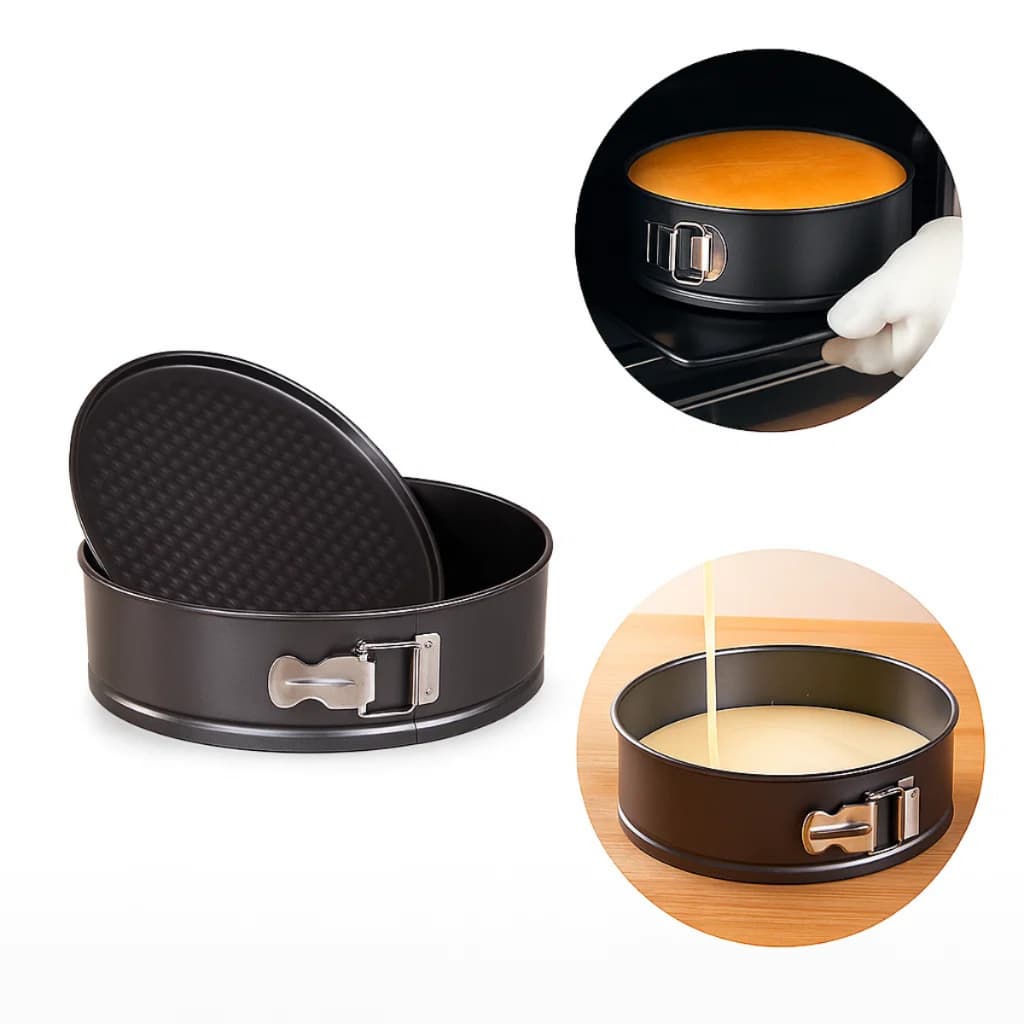 Forma Assadeira Desmontável Fundo Removível Teflon Bolo Massas Todos Os Tamanhos Resistente Pratica