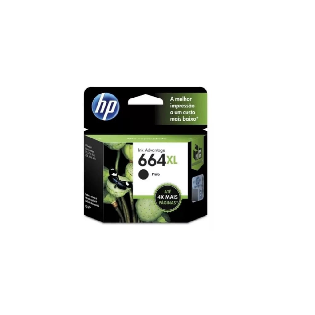 Cartucho de Tinta Para Hp 664xl preto F6v31ab 2136 2676 3636 3776 5076 5276 Bk
