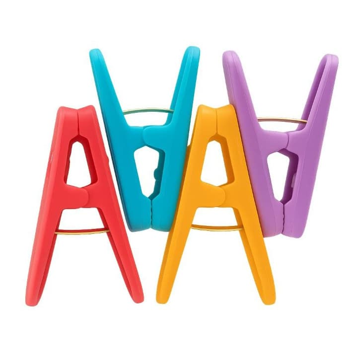 Kit 50 Prendedores de Roupas Pregadores de Plástico COLORS Para Roupas Reforçado Resistente