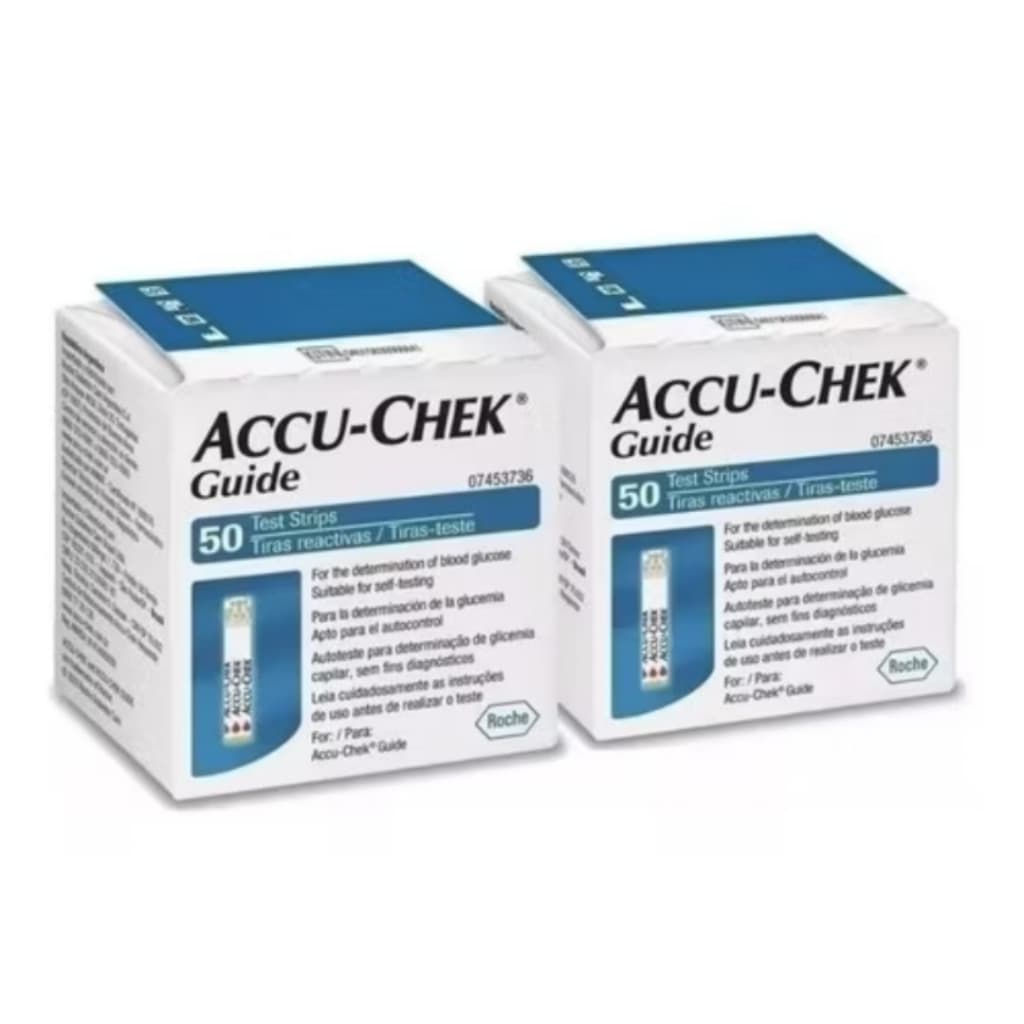 100 TIRAS ACCU-CHEK GUIDE (2 CX C/ 50UN)