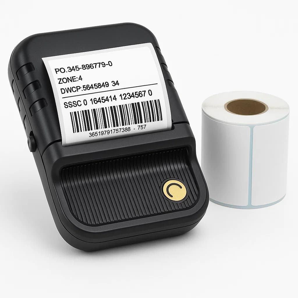 Mini Impressora Térmica de Etiquetas Adesivas Inteligente Bluetooth iOS/Android Sem Tinta Portátil