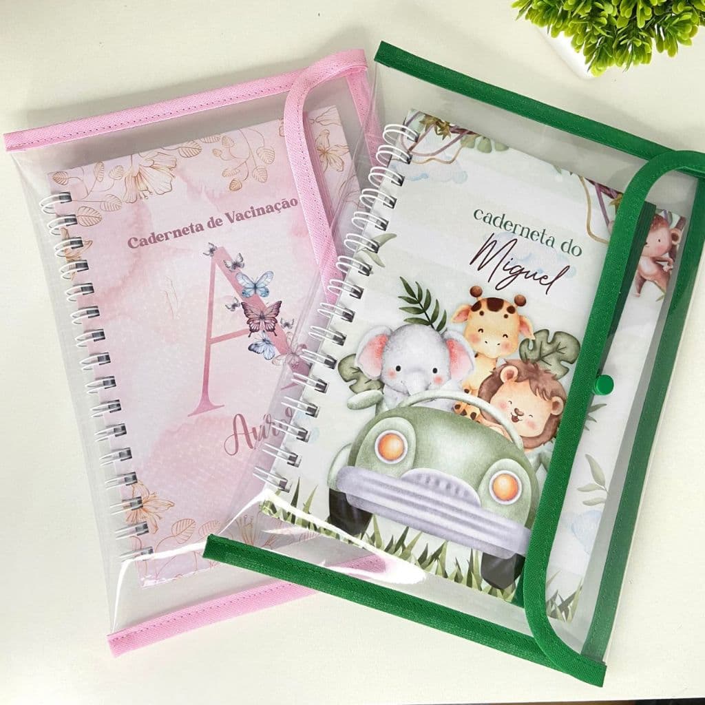 Capa para documentos do bebê - Pasta protetora para Caderneta de Vacinação