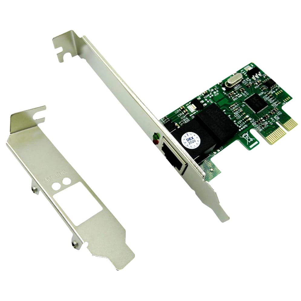 Placa Rede Pci-e Express 10/100/1000 Ethernet RJ45 com Chapa Low Profile Desktop Pc
