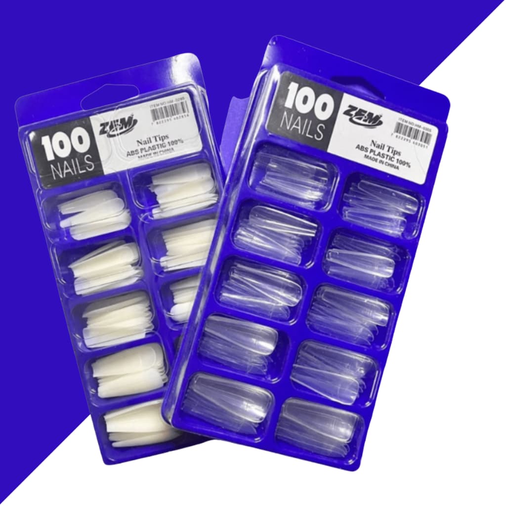 Kit 100/200/300/400/500 Tips Unhas postiça Bailarina Leitosa ou Transparente Unhas em Gel Alongamento Acrigel