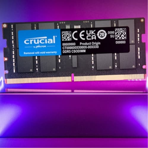 MEMÓRIA RAM PARA  NOTEBOOK DDR5 16GB 5600MHZ  CRUCIAL CT16G56c46S5 SODIM PRETO