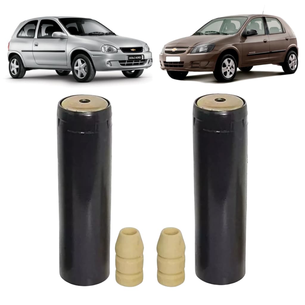 Kit Batente Amortecedor Traseiro Corsa Celta Prisma Agile