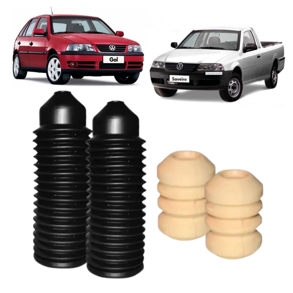 Kit Par Batente Coifa Amortecedor Dianteiro Gol G3 G4 Parati Saveiro