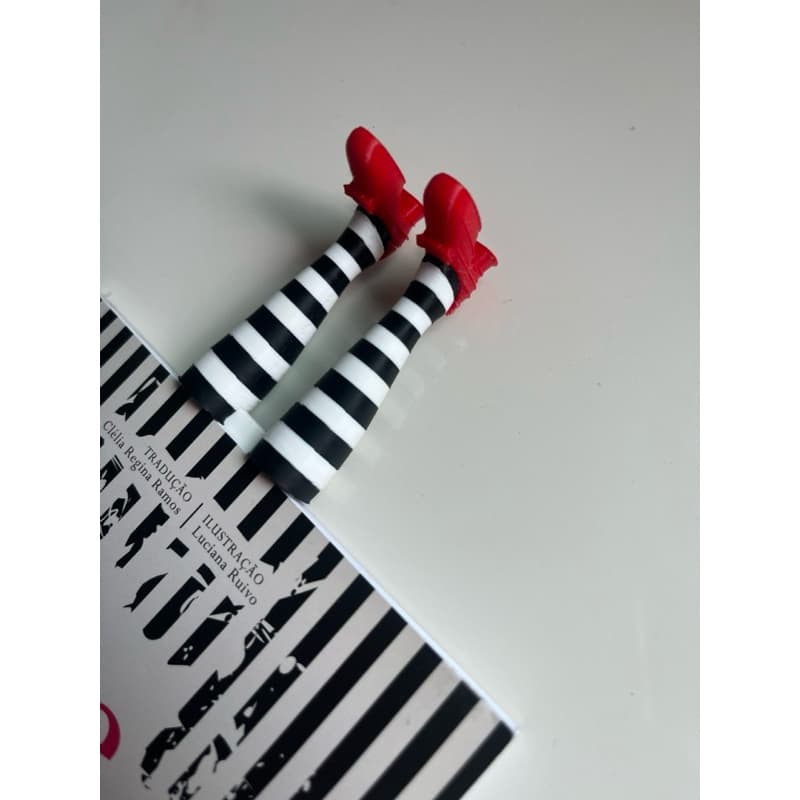 Marcador de paginas Alice -I Branco l Magico de Oz l Bruxa das Impressão 3D l Decoração Geek Leitura Presente Fã