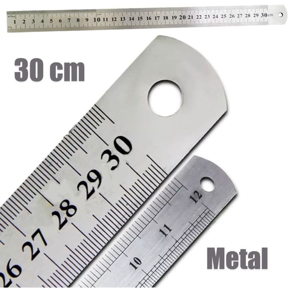 Régua De Metal - Aço Inox - 30 Cm Artesanato Flexivel