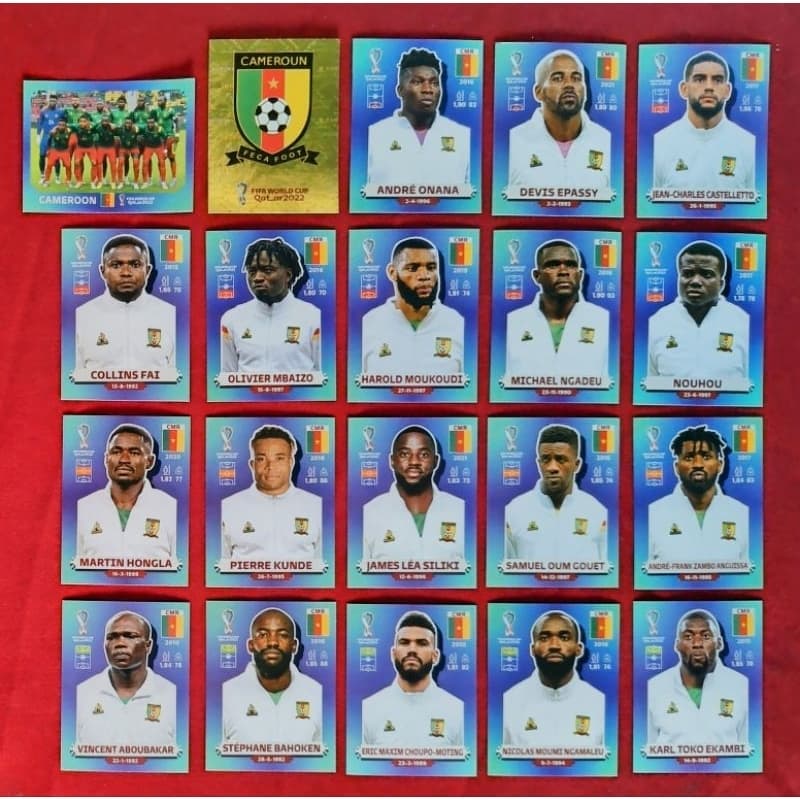 Figurinhas Avulsas da Copa do Mundo 2022 Seleção do Camarões (CMR)