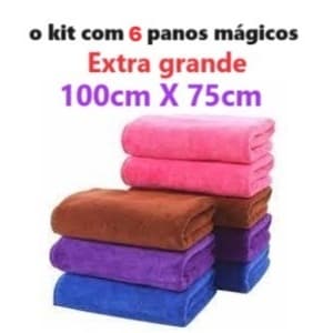 EXTRA GIGANTE  Panos mágicos 1metro  X 75cm O kit com 3 e 6 panos mágicos