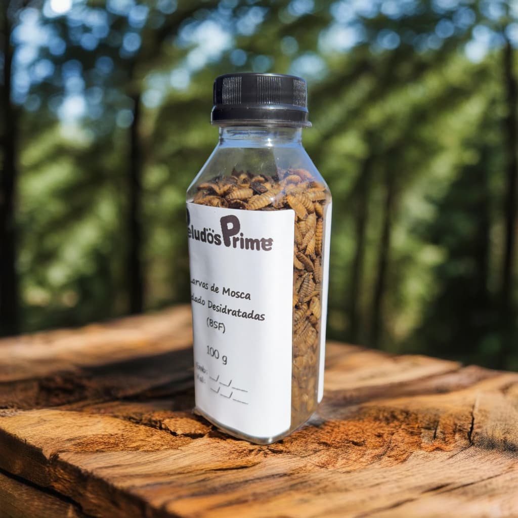Larva BSF Desidratada (Bicho da Laranja) -  Super Proteico Pássaros, Roedores, Répteis - 100g, 200g