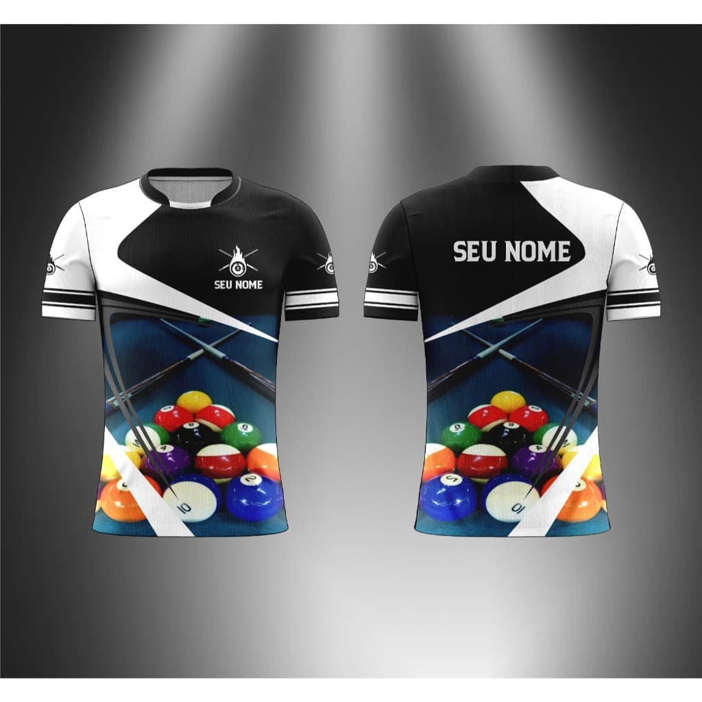 Camiseta Personalizada de Sinuca - Snook - Bilhar com seu nome