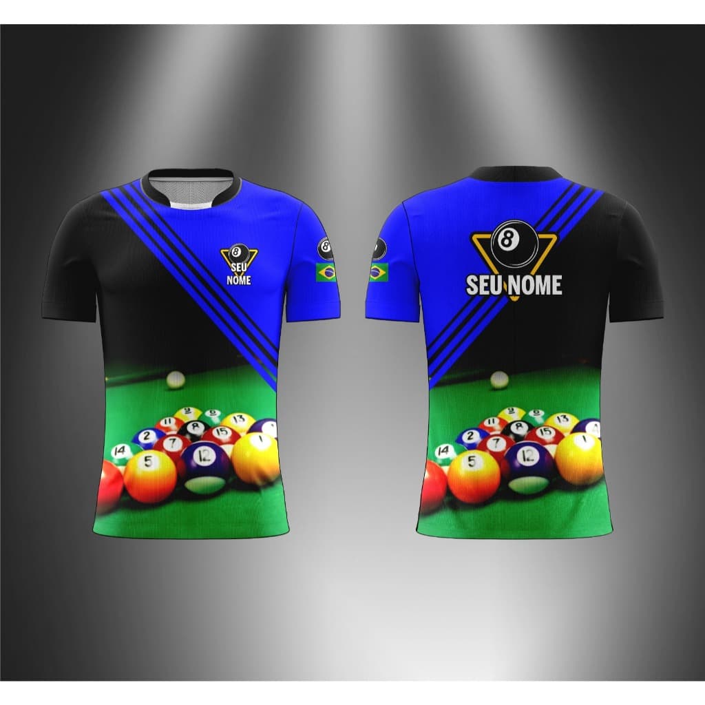 Camiseta de Sinuca Snook Bilhar Personalizada com Seu Nome