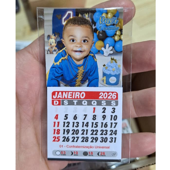 Mini calendario Personalizado lembrança!
