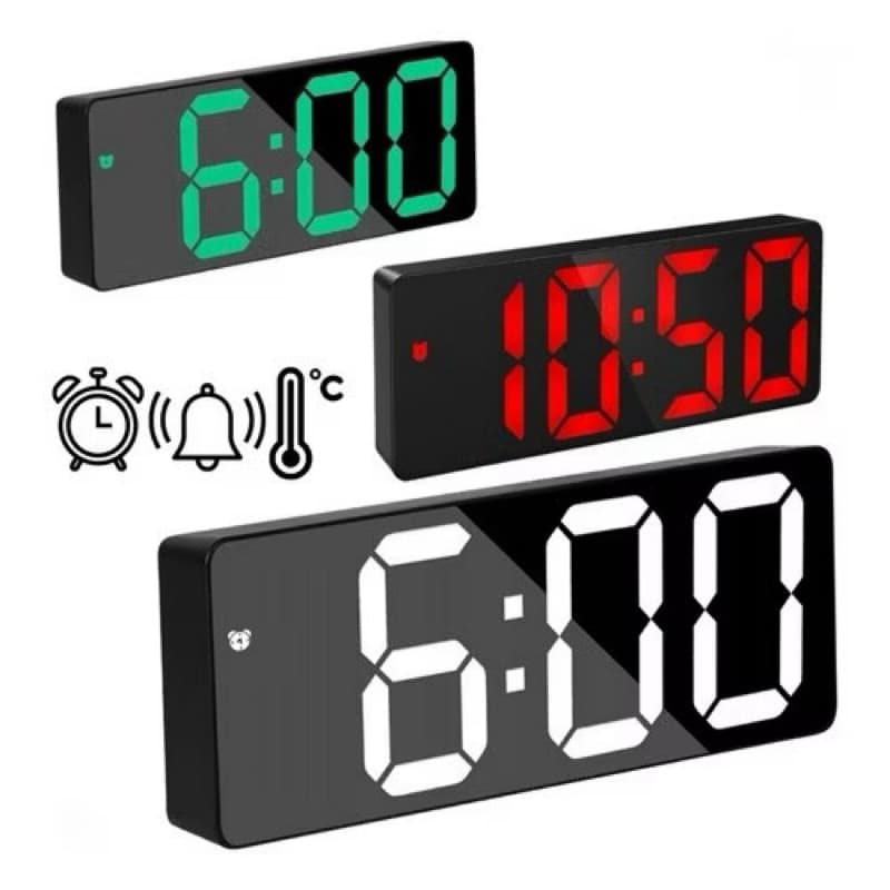 Relógio De Led Digital Mesa Despertador Alarme Temperatura