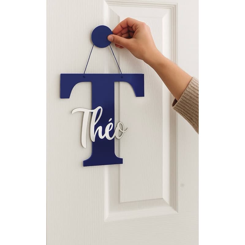 Guirlanda porta maternidade inicial nome em acrílico