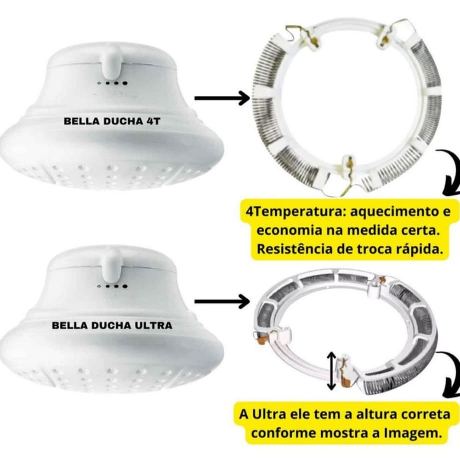 Resistência Lorenzetti Bela Ultra 5500W 110V ou 220V Chuveiro Elétrico Reposição