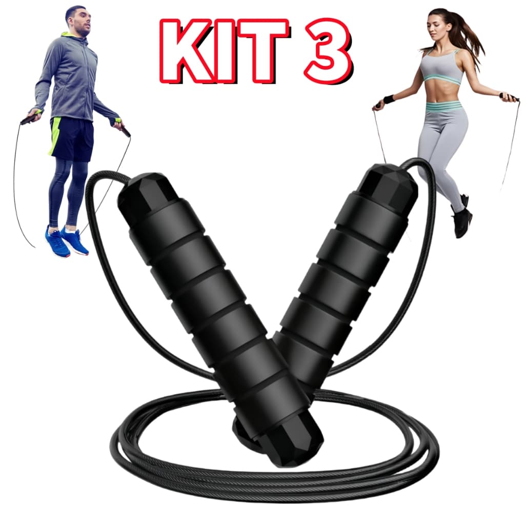 Corda De Pular Profissional Ajustavel Crossfit Malhar Saúde Corda de Pular  Rolamento Funcional  3M