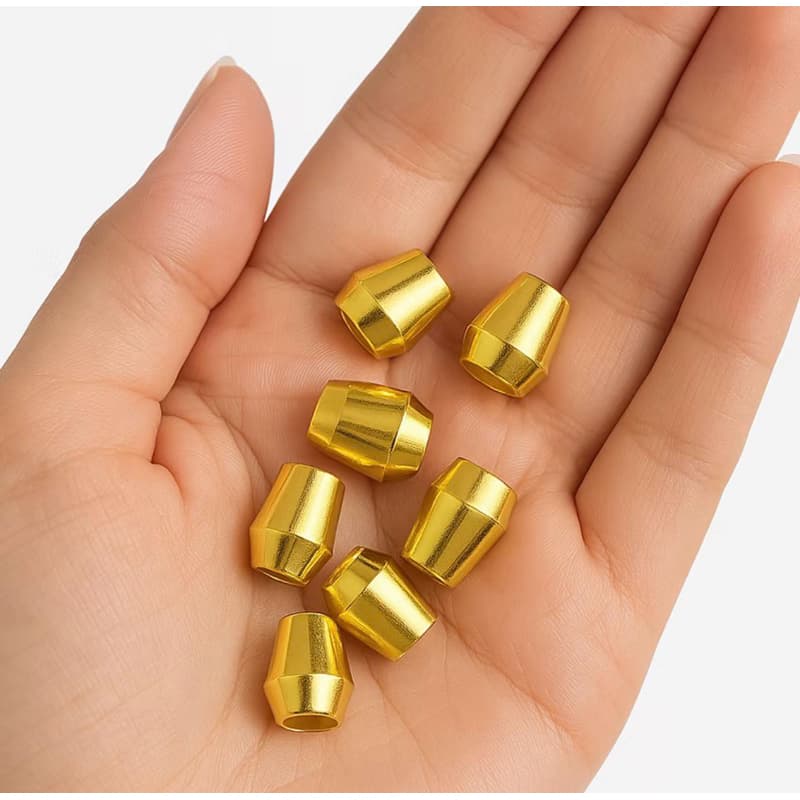 Ponteira sininho Cone para biquíni, pé (pezinho em ABS dourado para caixa personalizada arte 100 un, 500 ou 1000 Promocã