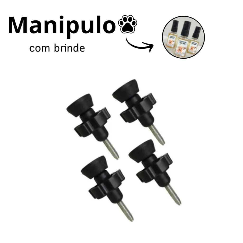 4 Manipulo P/ Grade Proteção Portão Pet Ajustável