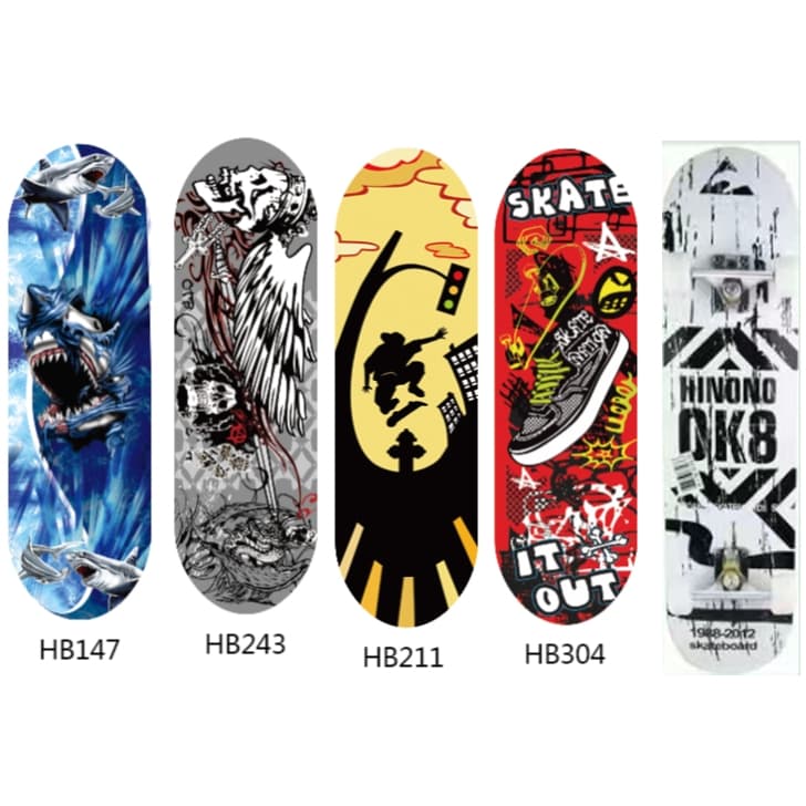 Skate Boarding Street 80*20 Cm 3108 Completo Com Rodas Sem Lixa