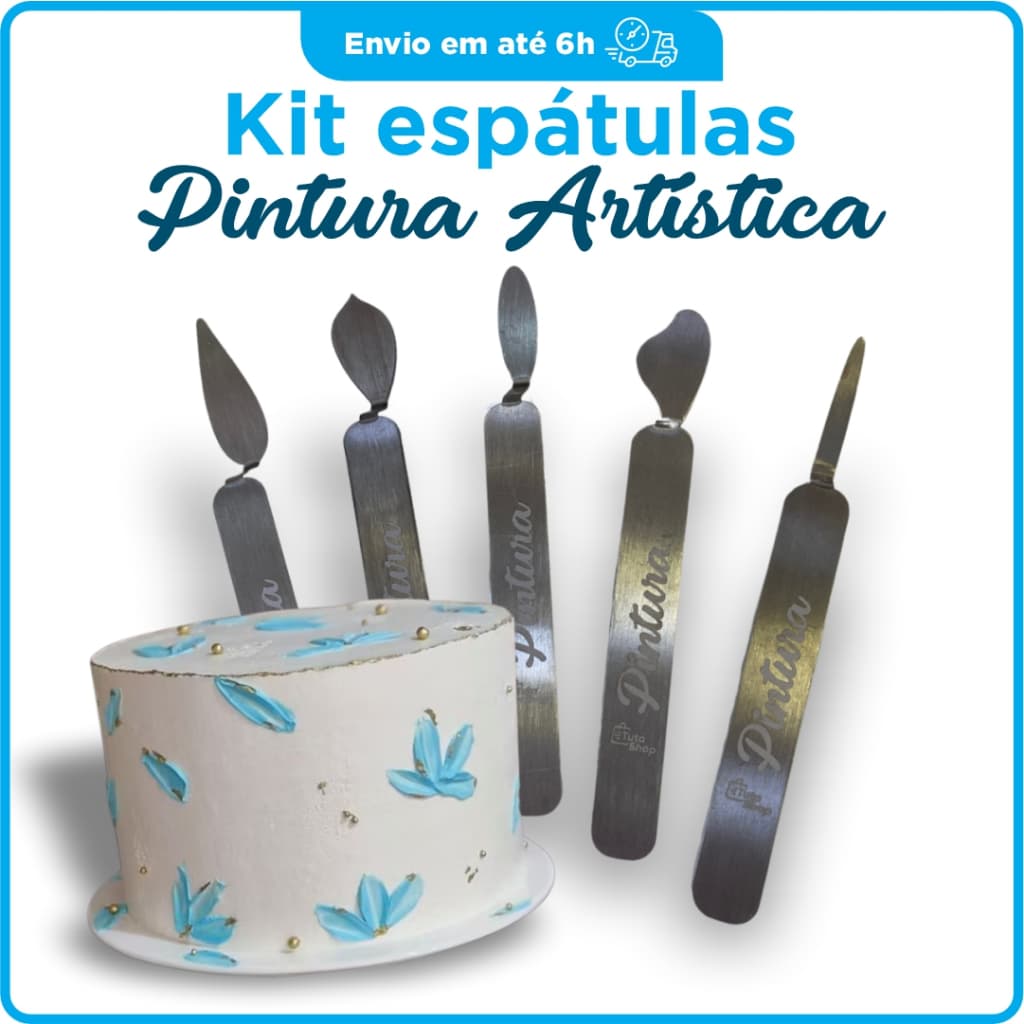 Kit Espátulas Pintura Artistica Kit Espátulas Decorativas Inox Kit Espátulas para Bolo