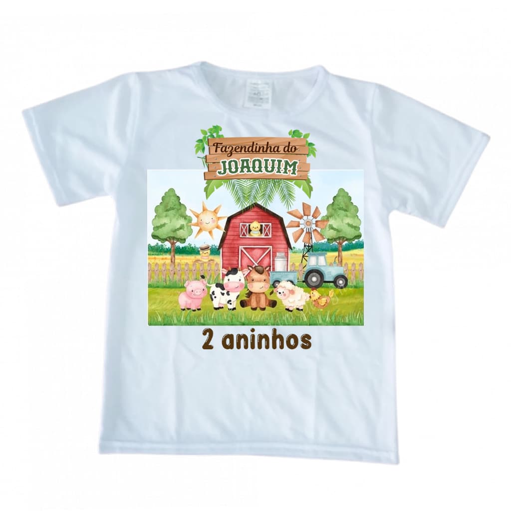 Camiseta personalizada fazendinha aquarela ( leia a descrição)