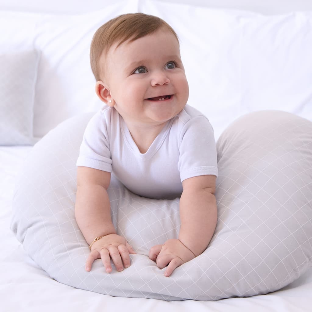 ALMOFADA DE AMAMENTAÇÃO C/TRAVESSEIRO PAPI FRIENDS 62 cm x 50cm CONTEM 02 PEÇAS ROSA