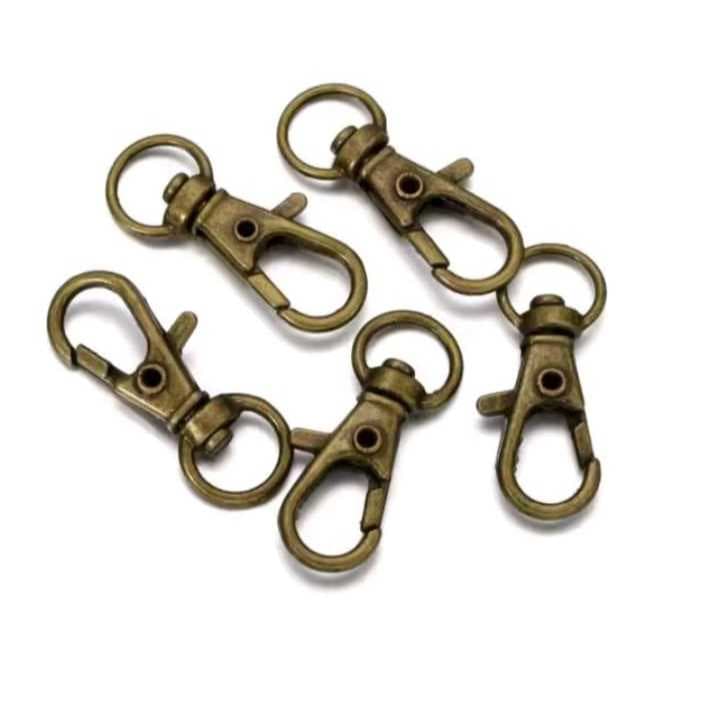 Fecho Mosquetão - Ouro Velho - 38mm - Zamak